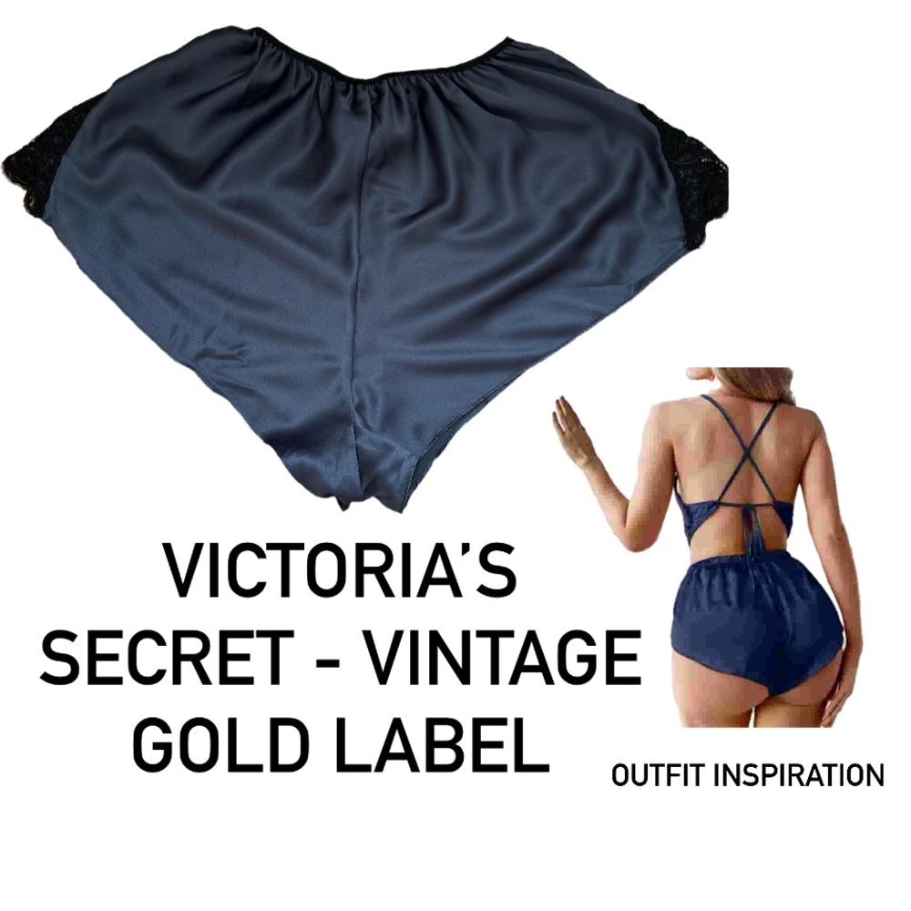 Victoria’s Secret - vintage Gold Label Satin Shorts | lace | pjs | lingerie